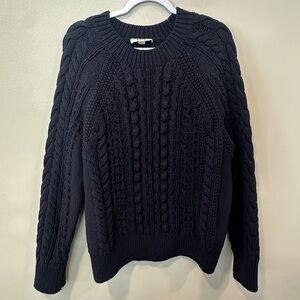 Women's Cable Knit Sweater - Black